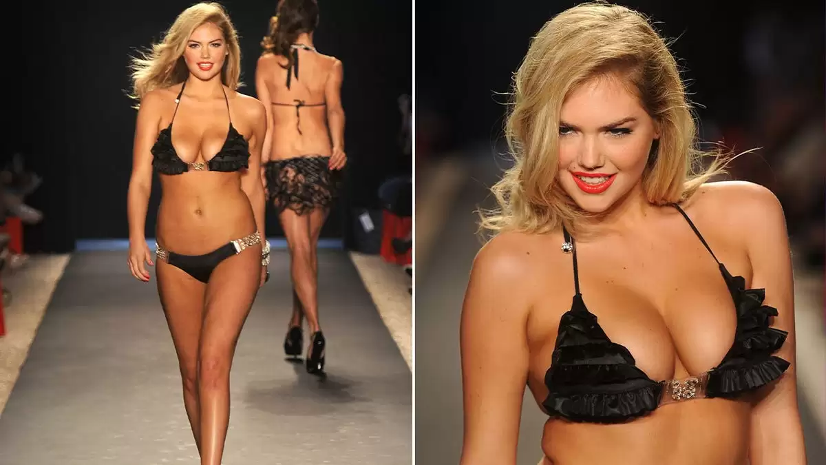 Bên hông Kate Upton trong bộ bikini đen